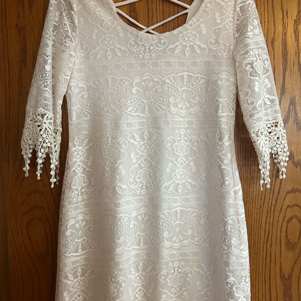 Cream Lace Dress